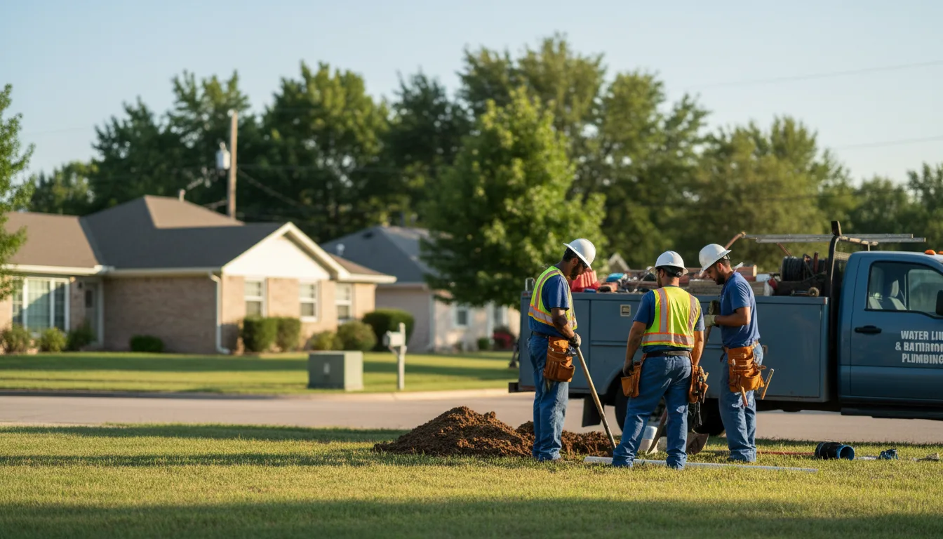 Residential water line and bathroom plumbing service in Horseshoe Bend, AR